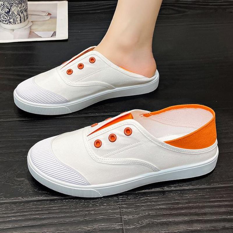 Summer Light Canvas Shoes for Women Casual Flat Slip On Woman Footwear New In Offers Fashion Trends 2025 Cheap Vulcanized Shoe