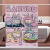 Cute L-labubu Cartoon Shower Curtain Bath Curtain Print Polyester Fabric Waterproof Bathroom Curtains With Hooks Bath Screen