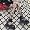 Womens High Waist Tights Fishnet Stockings Thigh High Pantyhose Halloween Cosplay Pantyhose Leggings