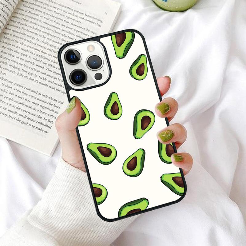 Süße Avocado-Handyhülle für iPhone 17 Air 16 PRO MAX 15 14 PLUS 12 11 13 Rückabdeckung Fundas Schale coque
