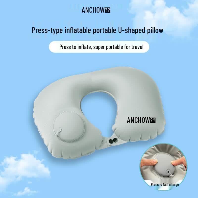 ANCHOW Portable Inflatable U-Shaped Neck Pillow
