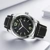Luxury Men's Leather Strap Watch Round Dial Quartz Watch Casual Minimalist Watch Men's Clock Gift