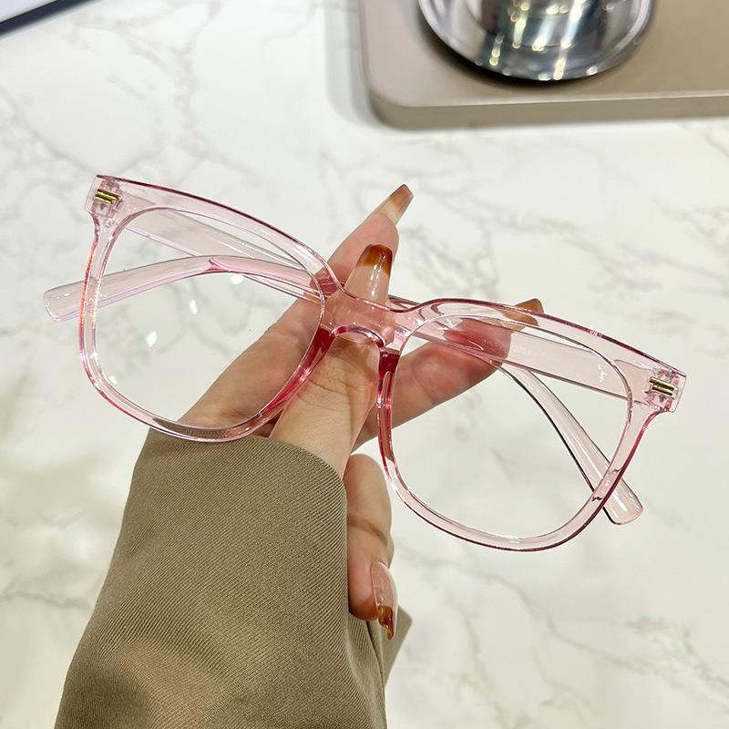 Women's Large Frame With Glasses With Large Face Flat Glasses With Large Face Slimming And Anti-blue Light Eyes Frame 2009