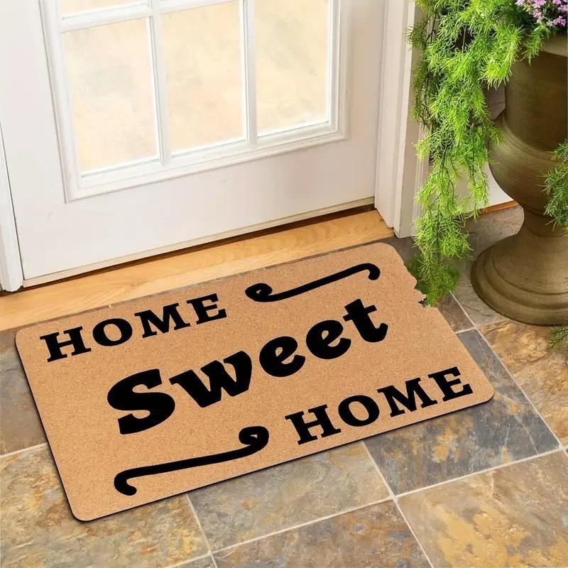 Tropical Style Door Mat With Palm Tree Cactus Pineapple Floral Patterns, Soft Decorative Entryway Rug For Home Indoor Outdoor