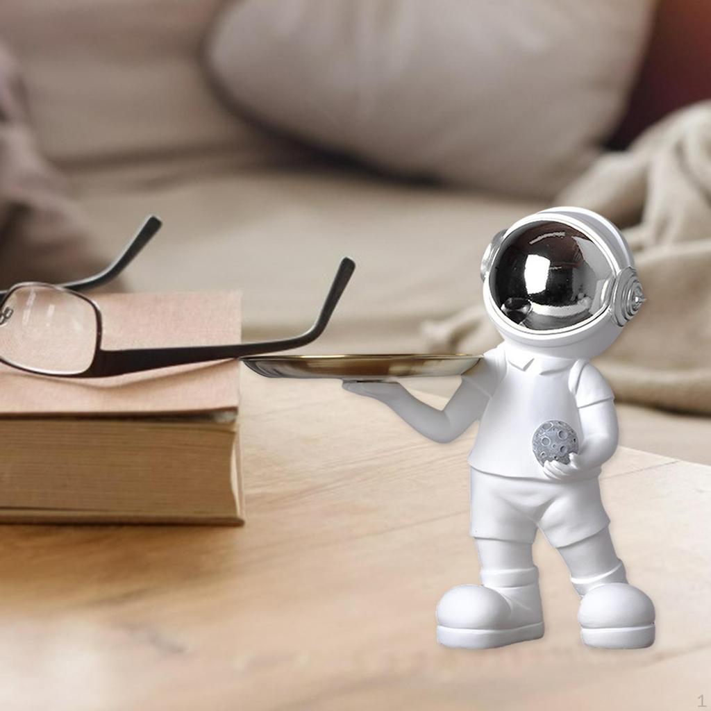 Creative Decoration Storage Tray Gift Collectable Furnishings Astronaut Resin Ornament Decor,
