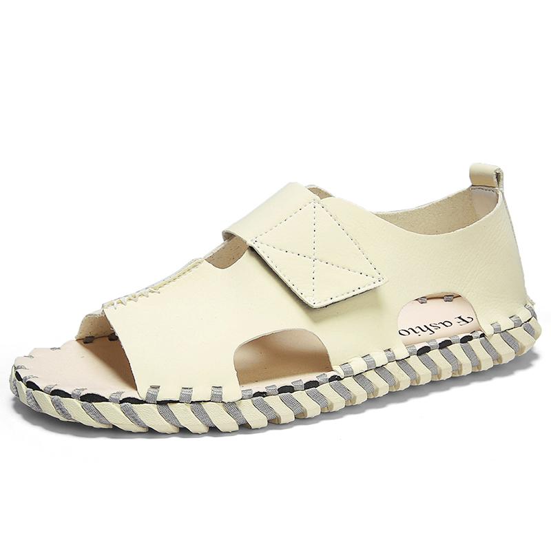 Ručně vyráběné Luxusní Značkové Nové Letní Pánské Sandály Volnočasová Plážová Obuv pro Muže Vysoká Kvalita Pravá Kůže Módní Pantofle