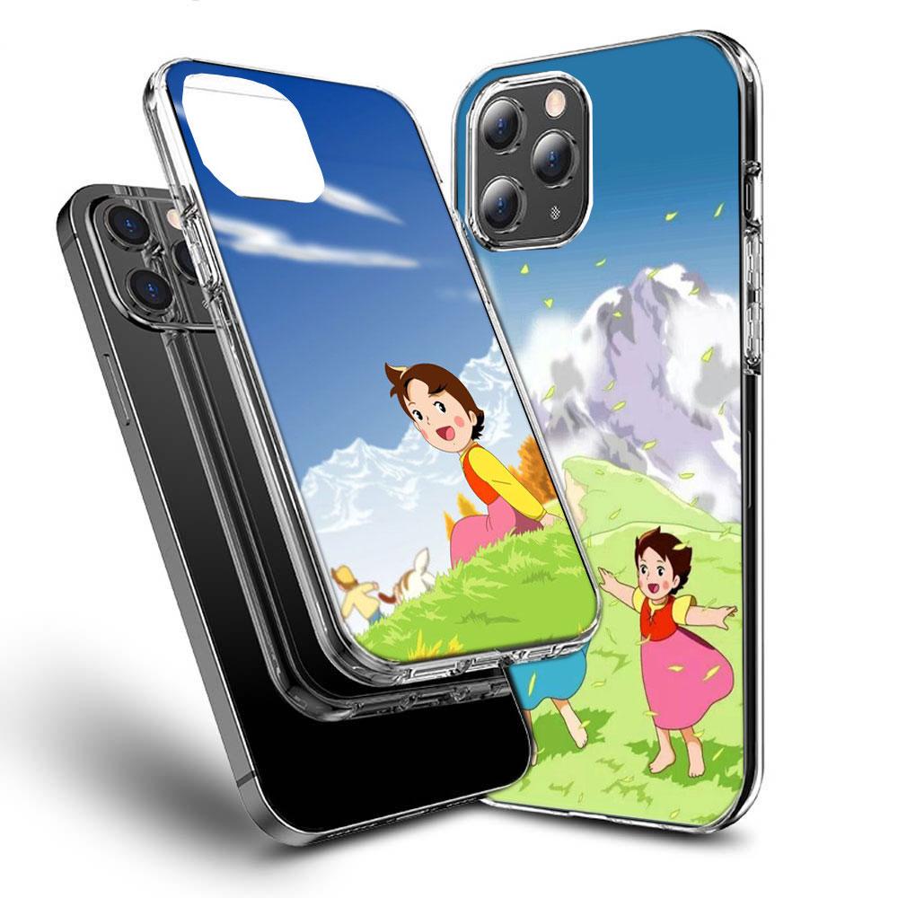 Heidi Cartoon Phone Case For Iphone 16E 15 Pro 14 Plus 17E 16 17 Pro Max Air 11 12 13 Mini Shockproof Capa Cute Cover TPU Cle