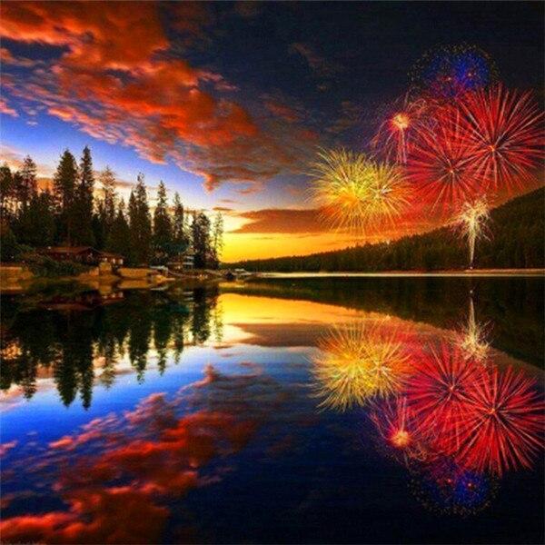 Diamond Painting Kit Flower Landscape 5D DIY Diamond Embroidery Sale Dandelion Pictures Of Rhinestones Handicraft