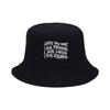Embroidery Bucket Hat for Adult Outdoor Breathable Summer Spring Fisherman Hat