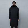 Winter cashmere coat men's medium-length thickened down liner warm coat middle-aged dad wool woolen top