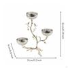 ThreeBowl Fruit Holder Branch MetalLook Bird Decorative Stand