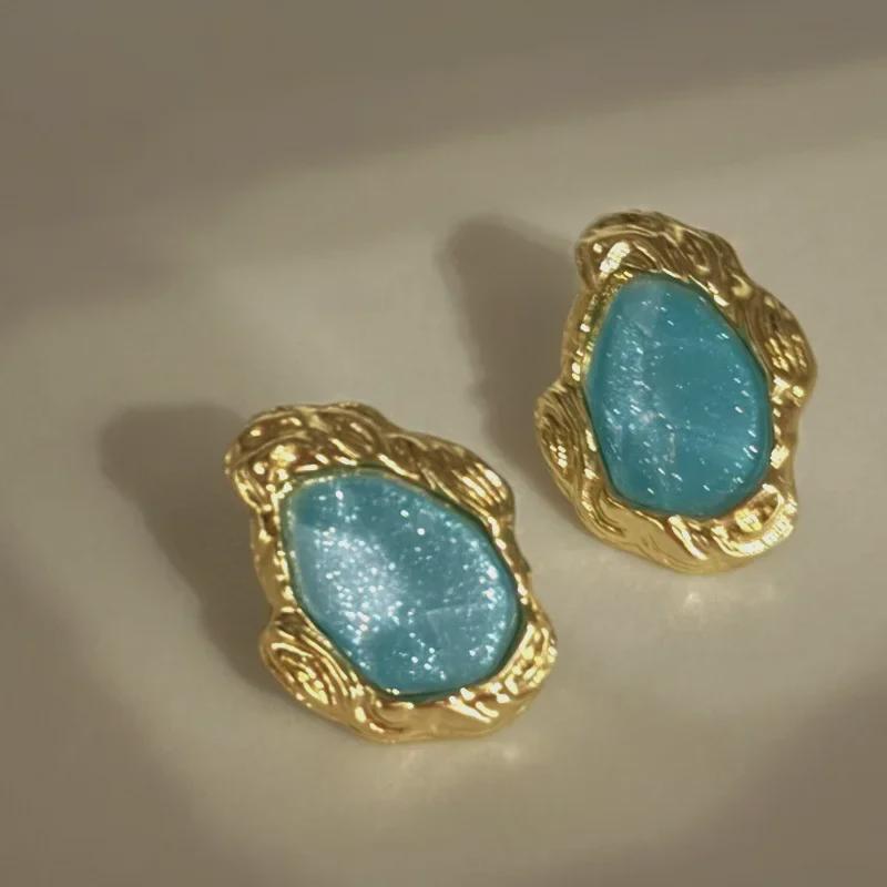 

Серьги из смолы Summer Fairy French Retro Sparkle - легкая роскошь, высококачественный нишевый дизайн для женщин