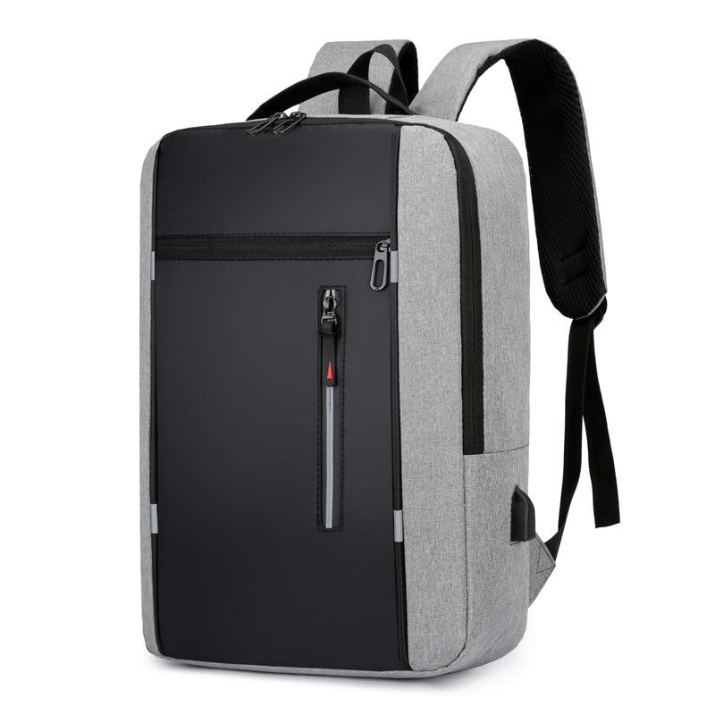 High-end Men's 15-inch Multifunctional Business Backpack with USB and Logo Printing Option