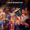 4 Inch Spring Drum Thunder Drum Sound Effect Instrument PVC Lightweight Portable Thunder Drum Brightly Colored Thunder