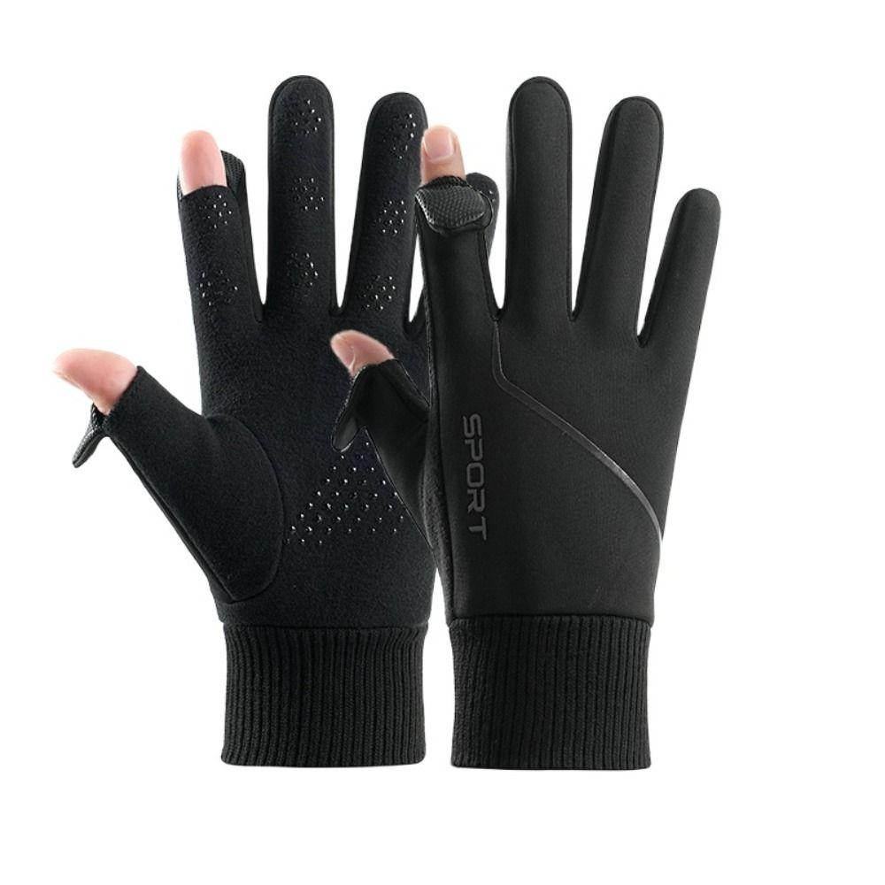 Keep Warm Cycling Gloves Windproof Full Finger Mittens Elastic Winter Warm Gloves  Autumn