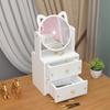 Assembly Makeup Mini Table Multifunctional Cosmetics Storage Rack With Rotating Mirror Skin Care Products Organizer Drawer Shelf