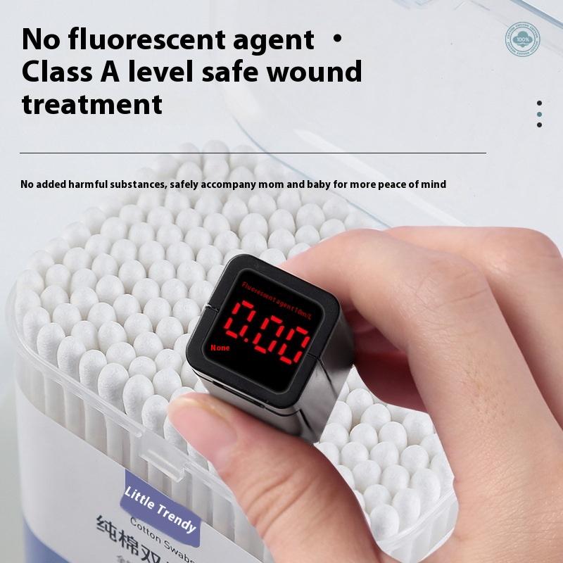 100/200 Peças Dupla Ponta Multiuso Agente Fluorescente Grátis Tampões de Limpeza Cotonetes Suprimentos para Enfermagem de Bebê Cotonete de Bebê