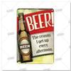 Segno in Latta Metallico Birra Budweiser Vintage Decorazione Murale Retrò per Bar Pub Club Man Cave Segno Metallico da Parete INEED Decor