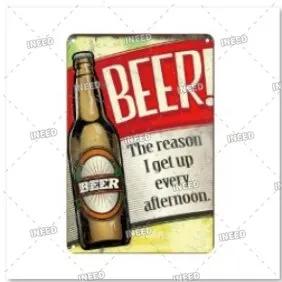 Segno in Latta Metallico Birra Budweiser Vintage Decorazione Murale Retrò per Bar Pub Club Man Cave Segno Metallico da Parete INEED Decor