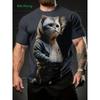 Nuova T-shirt con Stampa Gatto 3D Estate Outdoor Uomo Manica Corta Moda Girocollo Top Uomo Casual Oversize Abbigliamento Uomo