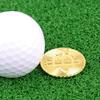 Goldmünzenmuster Golfball Zielmarkierer Magnetische Hutclips Ersatz-Golfballmarker-Kappen Clips mit Magnet