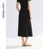 Langzi Pleated A-line Midi Skirt