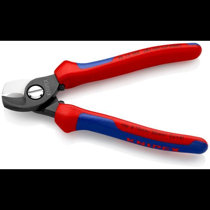 Knipex - Tenaille coupe-câbles - 165 mm - Acier trempé - Rouge