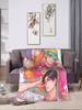 KPop Demon Hunters Super Warm Plush Throw Blanket for Couch Bed Flannel Bedspread Sofa Cover Pattern for Kids and Adults