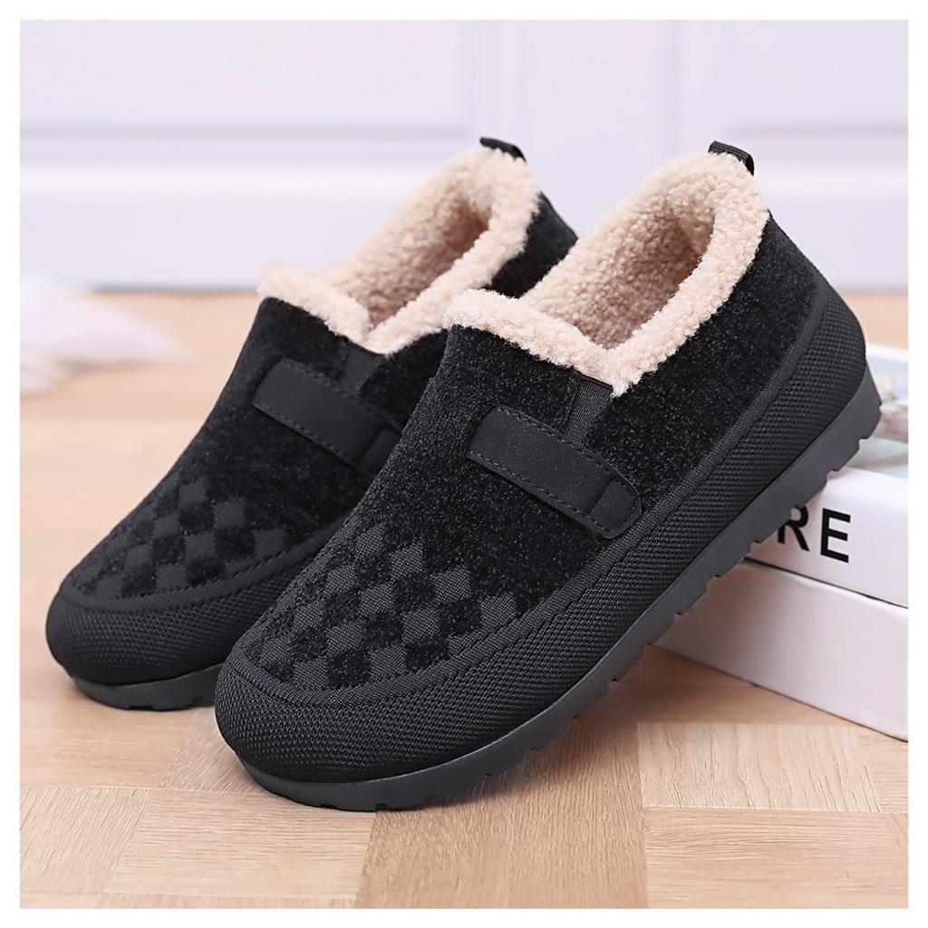 Women's Shoes, Cotton Boots, Winter New Style with Added Velvet and Thickened One Foot Snow Boots, Casual Anti Slip Versatile Cotton Shoes