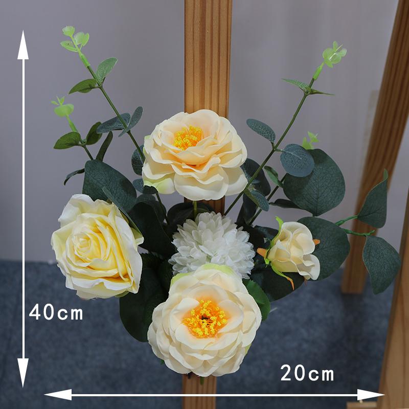 

Весільна вітальна та вказівна табличка з шовкових квітів з квітковим декором