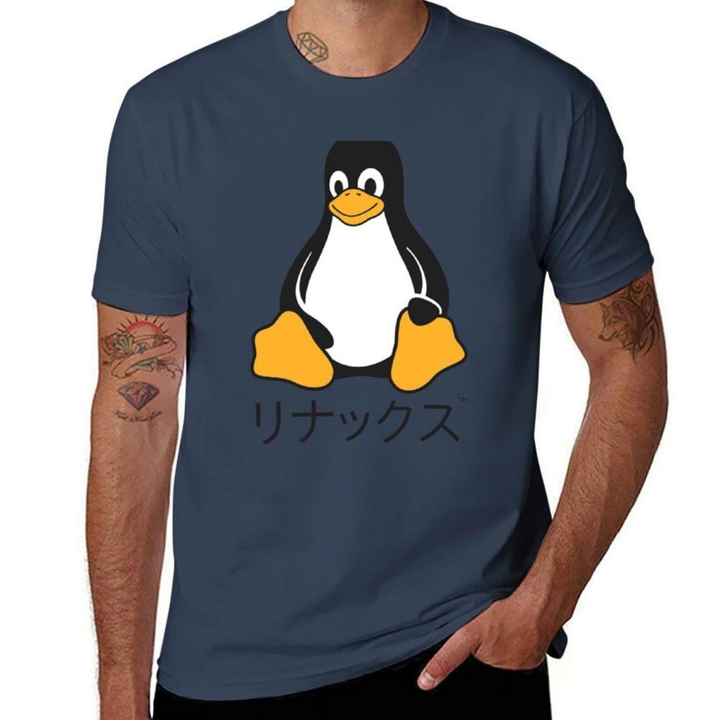 Japanese Tux Tshirt Simple Line Art Print Tee