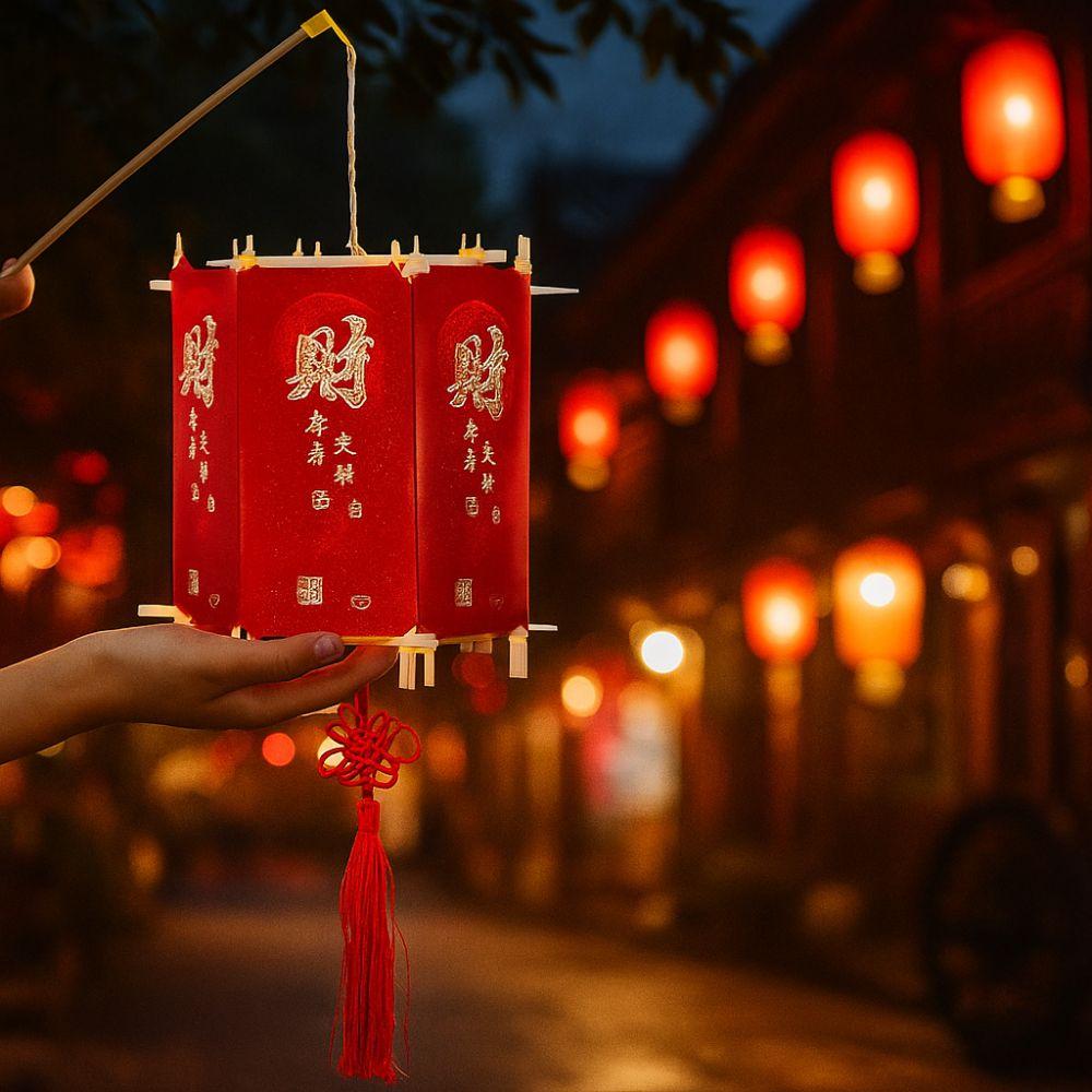 Red Festival Red Envelope Lantern Blessing Words Handheld Lantern Chinese New Year