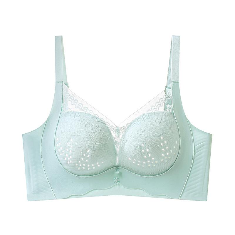 Traceless lift, breathable hole cup, adjusted type, gather and upper support, anti-sagging sub-breasts, steel-rimless underwear, bra