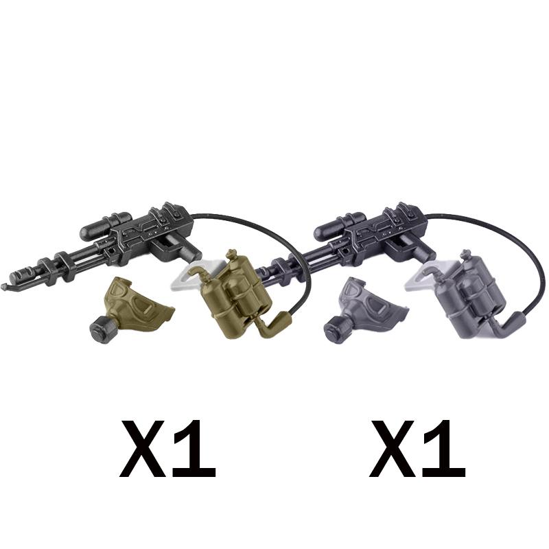 Military Soliders Figure Waffen Building Block German US Helmet Goggle Bazooka Anti Tank Rocket Launcher Flamethrower Brick Toys