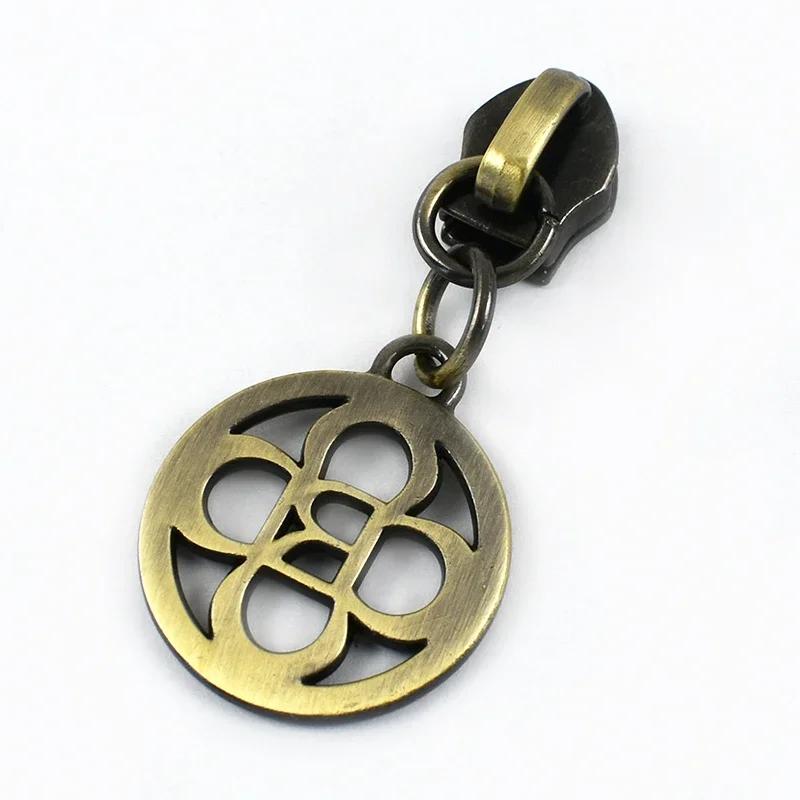 Meetee 5-20 Szt. 5# Suwak do Zamka Błyskawicznego na Zamki Nylonowe Stop Cynku Główka Zamka Dekoracja Brązowy Ciągnik Zamka Błyskawicznego Akcesoria do Szycia Kurtki Płaszcza