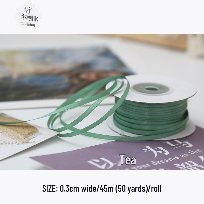 3mm Premium Double-Sided Satin Polyester Ribbon for Wedding Bows and Gift Packaging
