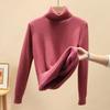 Autumn/winter Thickened Semi-turtleneck Pullover Women Sweater Fashion Loose Long Sleeve Casual Bottoming Shirt Solid Color Office Ladies Elegant Tops