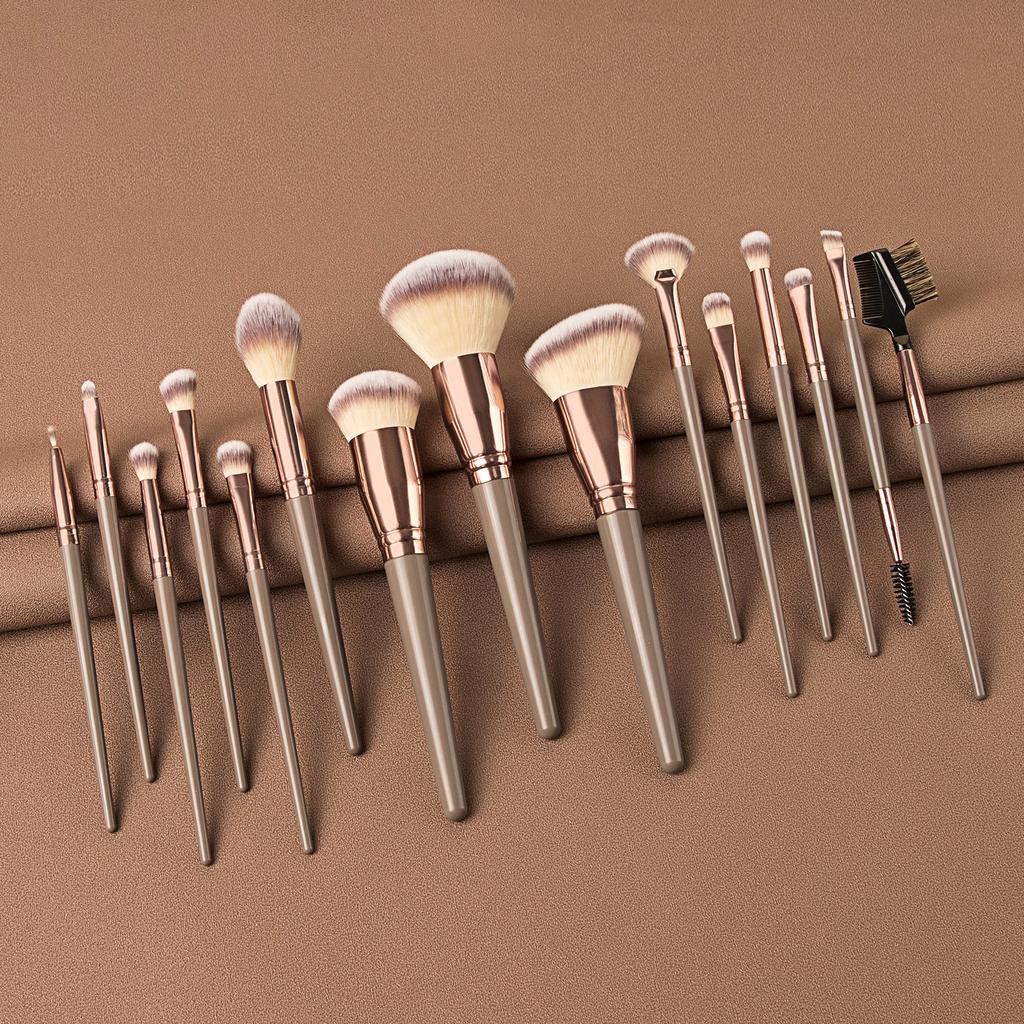 HMU Hot Selling Make up Brushes Black Gold Manufacturers OEM 7 10 15 Pcs Makeup Brush Set With Case