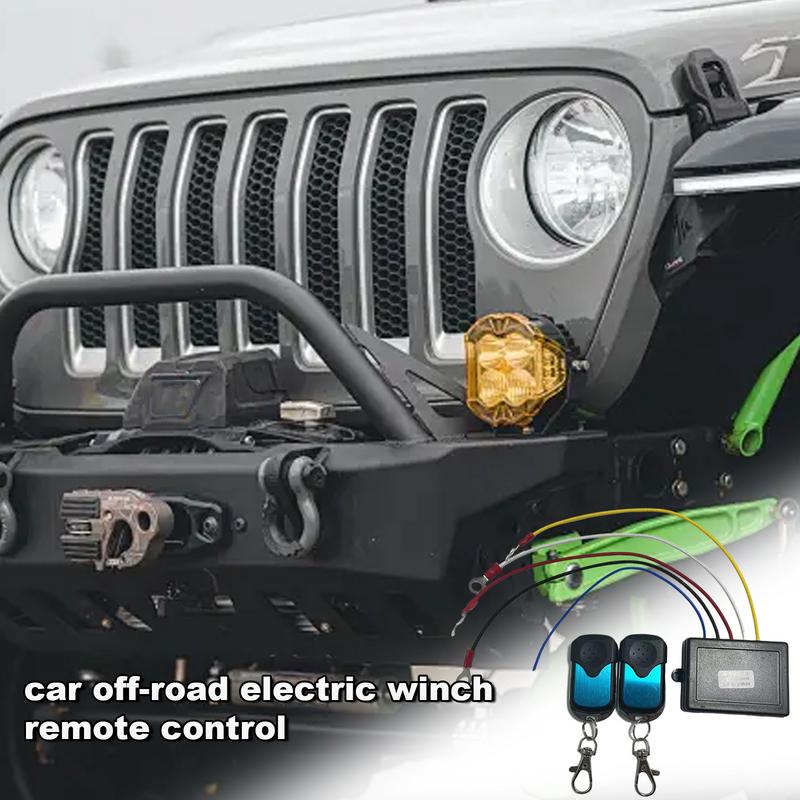 Bezdrátový ovladač navijáku Dálkové ovládání navijáku pro terénní auto 12V 24V Bezdrátový naviják Elektrické dálkové ovládání Multifunkční naviják