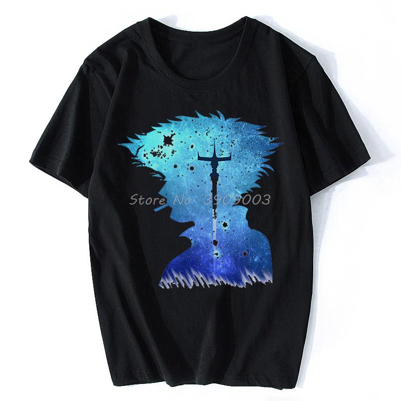 Bounty Hunter Cowboy Space Bebop Spike Spiegel Funny Anime Tshirt Men Cotton Casual Funny T Shirt Unisex Streetwear T-shirt