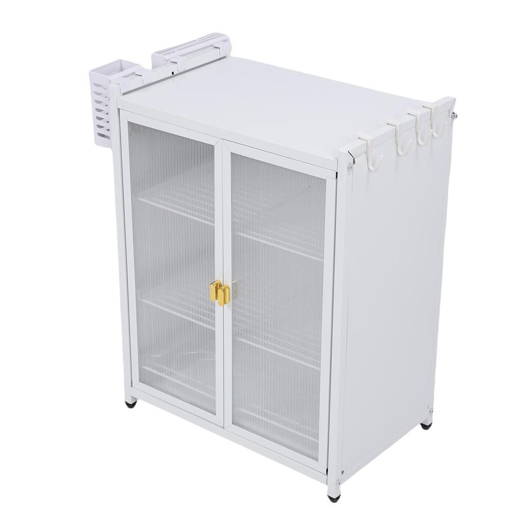 Kitchen Countertop Dish Storage Cabinet 3 Tier Dish Rack Space Saving Multifunctional Large Storage Shelf Organizer