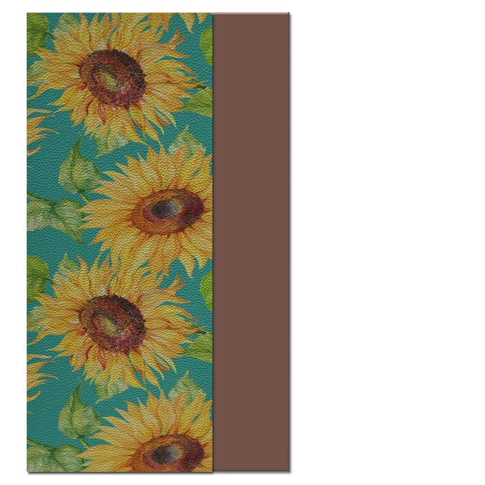 Sunflower Printed Yoga Mat Fitness Floor Mat Pvc Rollable Yoga Blanket
