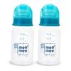 Mee Mee Kojenecká láhev 125ml | Kojenecká láhev na mléko bez BPA s technologií Eazy Flo/Pro batole do 3 let (Modrá, balení 2 ks)