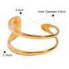 Yori Waterproof Stainless Steel Metal Geometric Open Cuff Bracelet Bangle Statement Gold Color Jewelry Women Bijoux