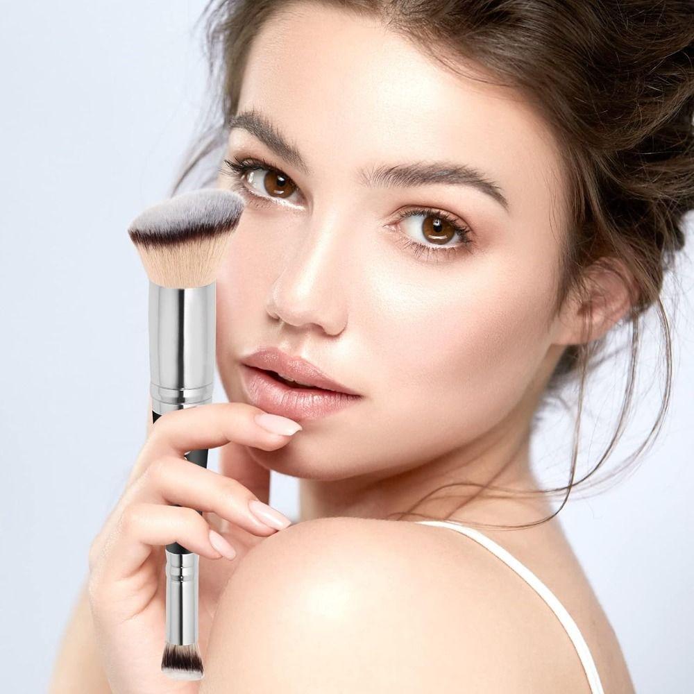Rounded Taperd Dual-ended Foundation Brush Dual-purpose Makeup Brush  for Liquid Cream Powder