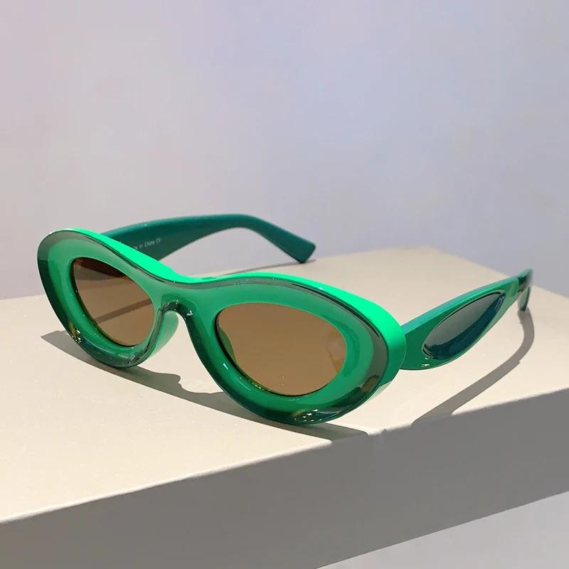 New Oval Sunglasses Women Stylish Multicolor Outdoor Shades Men Trendy Brand Designer Uv400 Protection Beach Eyewear