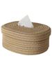 1Pc Nordic Sle Handmade Cotton Thread Tissue Box Living Room Coffee Table Storage Box Round Shape Household Organizer Box
