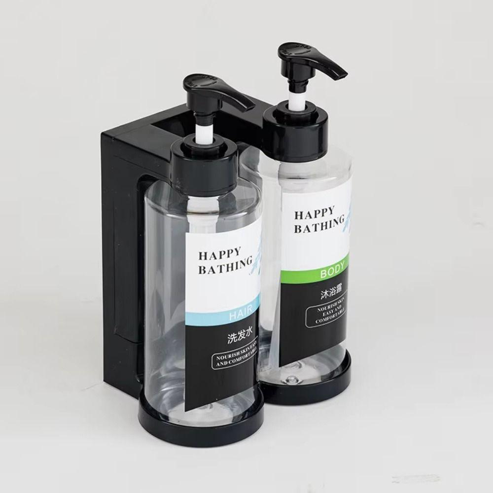 Wall Mounted Manual Soap Dispensers Hand Press Clear Empty Pump Bottle Lock Large Capacity Hand Sanitizer Jar Washroom