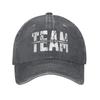 Soft Team Pope Leo XIV Baseball Caps Unisex Women Distressed Denim Washed Sun Cap Cardinal Robert Prevost Outdoor Adjustable Hat
