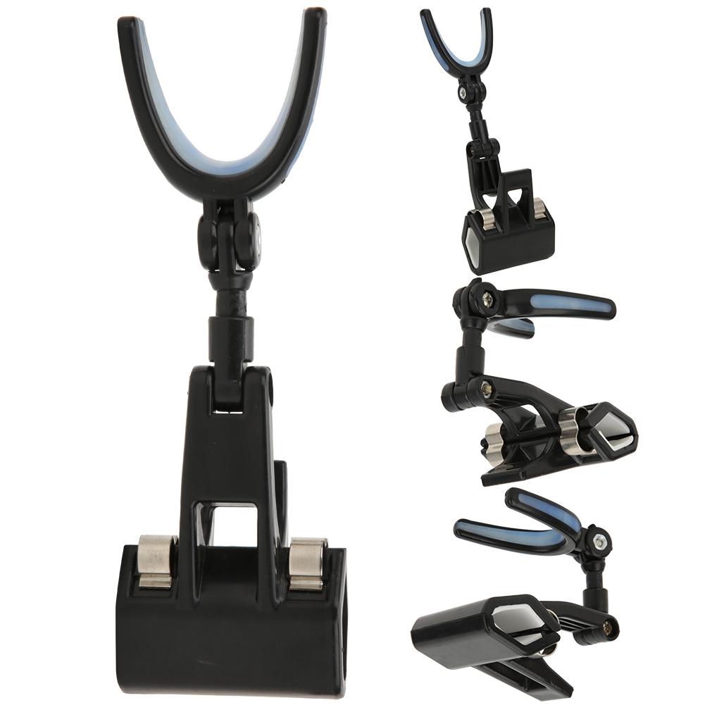 Plastic Portable Luminous Head 360 degrees Rotating Fishing Rod Bracket Holder Back Hanging Stand